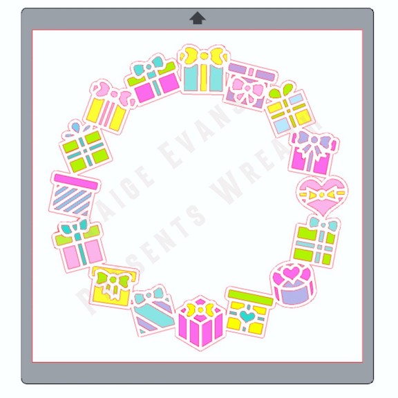 Wreath with pink colours